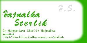 hajnalka sterlik business card